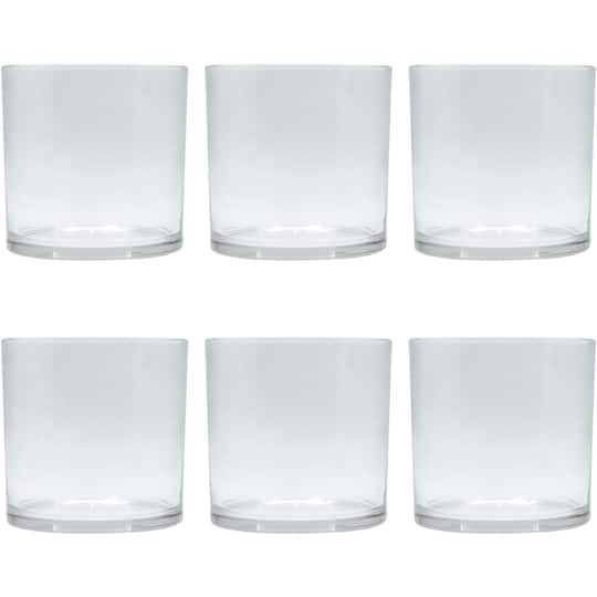6 Pack: 6" Clear Glass Cylinder Vase by Ashland®